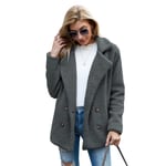 BALALALA Manteau Femme Casual Chaud Peluche Oversize Manches Longues Veste Cardigan Bouton Blouson Devant Ouvert Poches Coton Outwear Automne Hiver