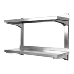 Skecten - 2 Étagère Murale En Inox 2 Étagères Réglable en Hauteur 8030cm Étagère de Cuisine