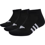 adidas Performance Cushioned 3 Pack Low Socks Black Arch Support Gym Low Cut