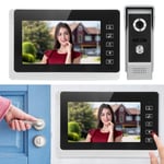 US Plug 7in TFT LCD Wired Video Doorbell 2 Way Nig-ht Vis-ion Waterproof Hom Hot