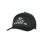 Cobra Pro Tour Flexit Mens Black Golf Cap - White Cotton - Size L/XL