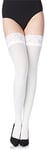 Merry Style Collant Bas Autofixant en Microfibre Lingerie Sexy Sous-vêtements Femme 40 DEN MS 791 (Blanc-791, M-L)