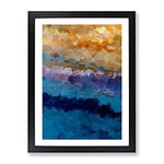 Much Ado Abstract Framed Print for Living Room Bedroom Home Office Décor, Wall Art Picture Ready to Hang, Black A3 Frame (34 x 46 cm)