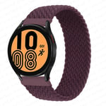 Flätad Solo Loop För Samsung Galaxy watch 4/5/6/44mm 40mm/klassisk rem 46 42mm/aktiv 2/Gear S3 armband 22mm 20mm Watch Band dark cherry M