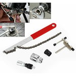 Kit d'outils pour chaîne de vélo, kit de tournevis pour extracteur de cassette, outil de réparation de vélo avec extracteur de vitesse