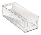 IDesign bac rangement frigo, petite boîte alimentaire en plastique, boîte conservation alimentaire à poignées, transparent