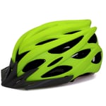 HVW Casque de vélo pour Hommes Femmes, Casque de vélo avec Pare-feu au Soleil LED Bandeau Ajustable pour la Planche à roulettes de vélo de Montagne 22-24,Vert