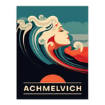 The Seaside Calls Achmelvich Beach Lochinver Scotland UK Sunset Woman of the Waves Sea Siren Ocean Unframed Wall Art Print Poster Home Decor Premium