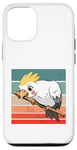 Coque pour iPhone 12/12 Pro Calopsitte Oiseau Crête Jaune Grignotage Bâton Plumes