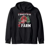 Christmas On The Farm Zip Hoodie