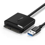 Ugreen - Câble adaptateur pour hdd et ssd sata 2.5'' / 3.5'' usb 3.0 jusqu'à 12 To - noir