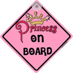 " PRINCESS ON BOARD " CAR WINDOW SIGN FOR YOUR PRINCESS