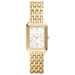 Fossil Watch for Women Raquel, Quartz Movement, 23 mm Gold Stainless Steel Case with a Stainless Steel Strap, ES5220