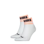 PUMA New Heritage Quarter Hosiery, White/Orange, 9-11