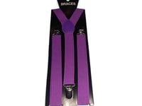 Easy Attached Plain Purple Design Adjustable Braces 002