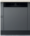 Hotpoint H3BL626BUK Semi Integrated Standard Dishwasher - Black Control Panel - E Rated