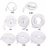 0,5m 1,5m 2m 3m 5m 10m 15m 20m Ethernet-kabel Hög Hastighet RJ45 CAT6 Platt Ethernet Nätverk LAN-kabel UTP Patch Router Dator Kablar