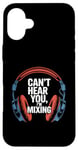 Coque pour iPhone 16 Plus Casque DJ ingénieur du son studio de mixage amateur de musique