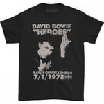 David Bowie Unisex Adult Heroes Earls Court T-Shirt - S