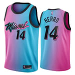 ZCGS Tyler Herro Jersey HOMMI HUMIAMI Heat, 2020 21 Saison # 14 Jersey Basketball T-Shirt Sports Top Gilet Sportswear Respirant (S-XXL) Herro 3-M