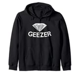 Diamond Geezer Funny Cockney Dad Gift Zip Hoodie