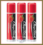 3x ChapStick Lip Balm Strawberry Classic - Dry Chapped Lips | Protect | Moisture