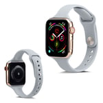 Apple Watch Series 5 40mm enkelt klockarmband i silikon - Grå