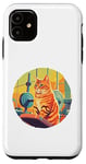 iPhone 11 Cute Fit Orange Cat Sitting on Gym Lifting Bench Case