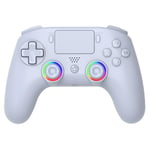 Subsonic - Manette sans fil pour PS4 / Playstation 4 – manette bluetooth avec LED, vibrations et prise pour casque gaming - Blanc