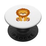 Roi des animaux Bébé Lion Enfant Design Lion PopSockets PopGrip Adhésif