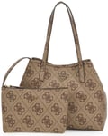 Guess Vikky Tote Peony Large Shopper Bag In Lattee Womens