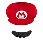 Super Mario Utklädning Keps och Mustasch multifärg