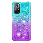 Xiaomi Poco M4 Pro 5g Case Gradient Quicksand Gradient Quicksand Soft Tpu puskurin tyynynpäällinen - sininen ja violetti