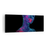 Impression sur Toile 120x50cm Tableaux Image Photo Femme Ultraviolet Paillettes