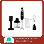 Smeg [HBF22BLUK] 4 in 1 , Hand Blender 50's Retro style 700w (Black)