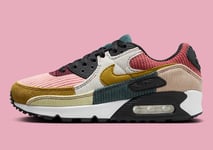 Wmns Nike Air Max 90 SE UK 3.5 EUR 36.5 Black Bronzine Red Stardust DB8455 001