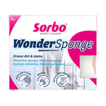 Sorbo Wonder Sponges, 4 Pack, Miracle sponge / Foam Eraser for Chemical Free Cleaning, Ideal for Removing Stains and Streaks from Surfaces, White