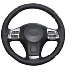 QCYSTBTG Couvre-Volant de Voiture à Coudre à la Main en Cuir supérieur pour Subaru Forester 2013-2016 héritage Outback 2012-2014 XV 2011-2015 Impreza