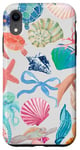 iPhone XR Coastal Granddaughter Blue Ribbon Sea Life Animal & Shells Case