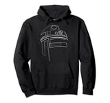 Star Wars R2-D2 White Transparent Partial Outline Pullover Hoodie