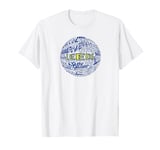 Leeds United blue typography football T-Shirt