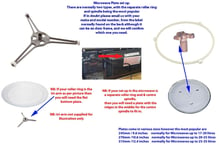 Microwave Turntable Glass Plate with Flat Bottom, 245 mm Used on Sanyo Microwave