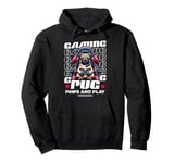 Gaming Pug Video Game Dog Graphic For Men Boys Women Kids Pullover Hoodie