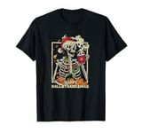 Skeleton Halloween Mery Christmas Happy Hallothanksmas T-Shirt