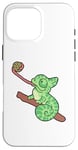 Coque pour iPhone 16 Pro Max caméléon enfant reptile amphibien zoo enfant