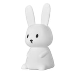 WE Veilleuse Lapin en Silicone, Batterie Rechargeable, Auto 9-11h, lumière Blanche Fixe /7 Couleurs en défiler, Allumer/éteindre/Changer la Couleur par tapotement