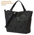 Women's Luminous Bag Geometric Lattice Tote Bag High Quilted Chain Shoulder Bags Laser Plain Folding Handbags Luminous Big