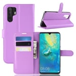 Huawei P30 Pro      Pu Wallet Case    [Purple]