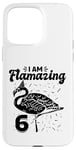 Coque pour iPhone 15 Pro Max I am Flamazing 6 Years Old – Fête d'anniversaire flamant rose