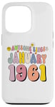 Coque pour iPhone 13 Pro Awesome Since January 1961 64 Years Old 64th Birthday